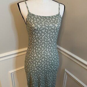 Ribbed Floral Tank Dress size medium